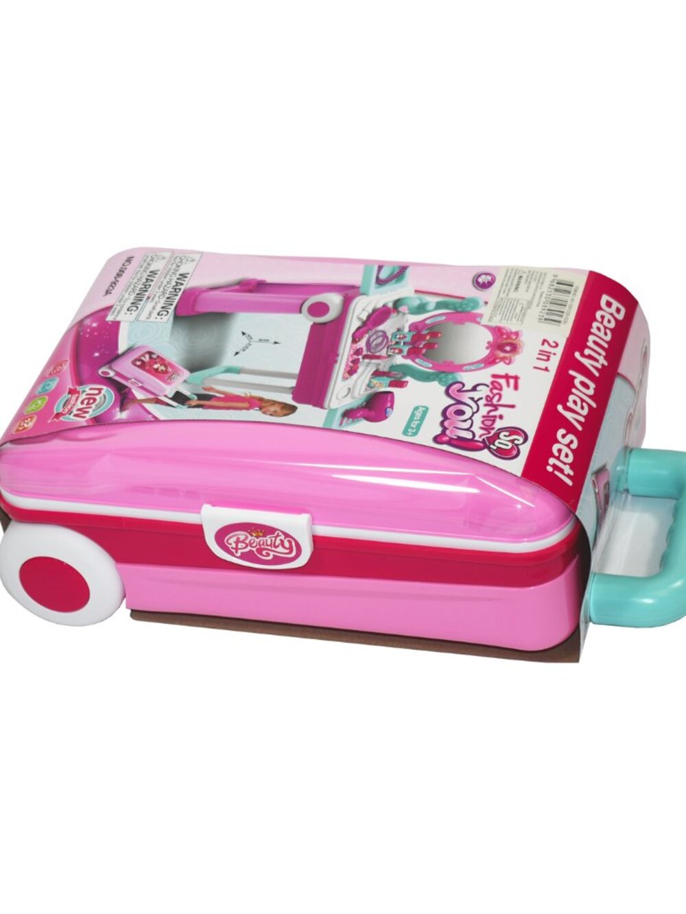 Kids Vanity Makeup Table Pretend Play Set, Princess Beauty Salon Toy with Mirror - Picture 10 of 10